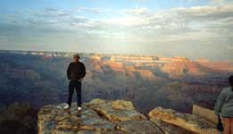 On the edge of the Grand Canyon