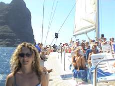 Out on the catamaran