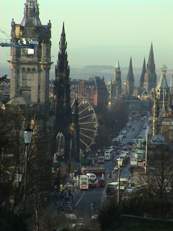 Princes Street, Scott monument (and big wheel!)