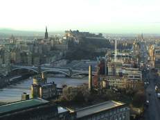 Waverlay Station and Edinburgh Castle